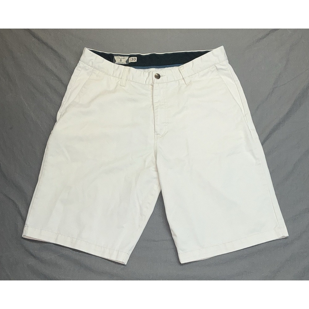 Volcom Modern Straight Chino Shorts Men's 33 Kakhi Tan 10" Inseam